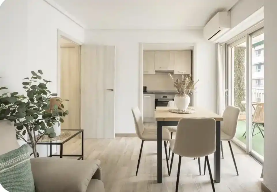 Wohnzimmer von Wohnung zur Miete in Cullera mit Klimaanlage, Parkett und Abstellraum
