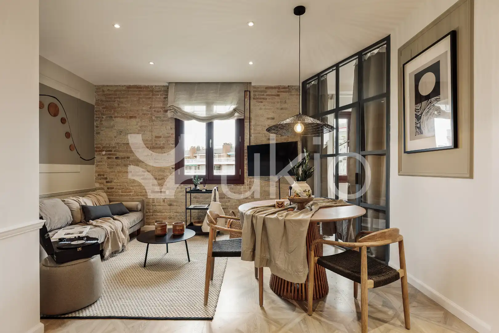 Sala d'estar de Apartament de lloguer en Barcelona amb Aire condicionat, Calefacció i Moblat