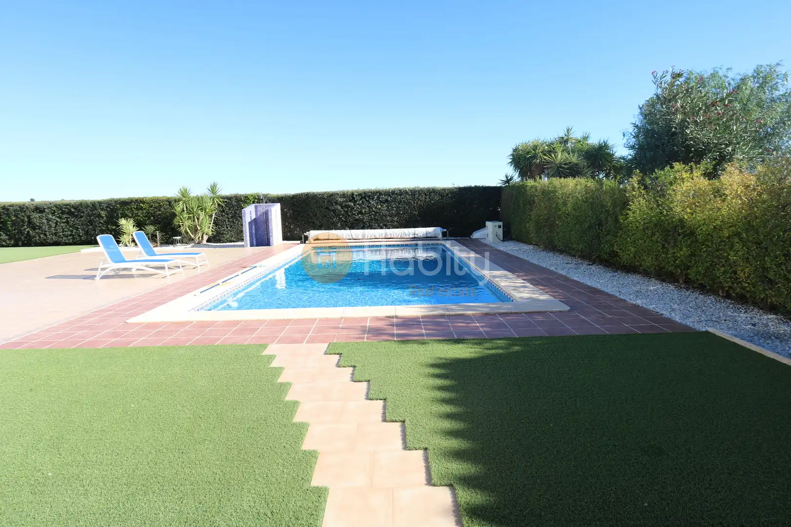 Piscina de Casa o chalet en venta en Fuente Álamo de Murcia con Aire acondicionado, Calefacción y Jardín privado