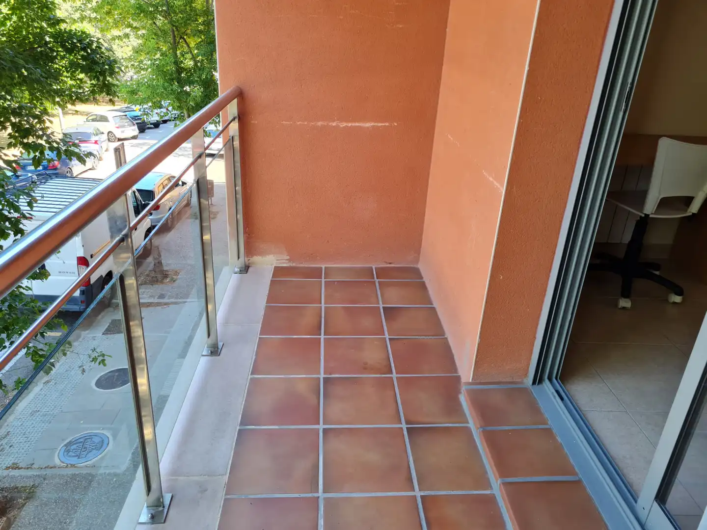 Terraza de Piso de alquiler en Girona con Calefacción, Amueblado y Horno