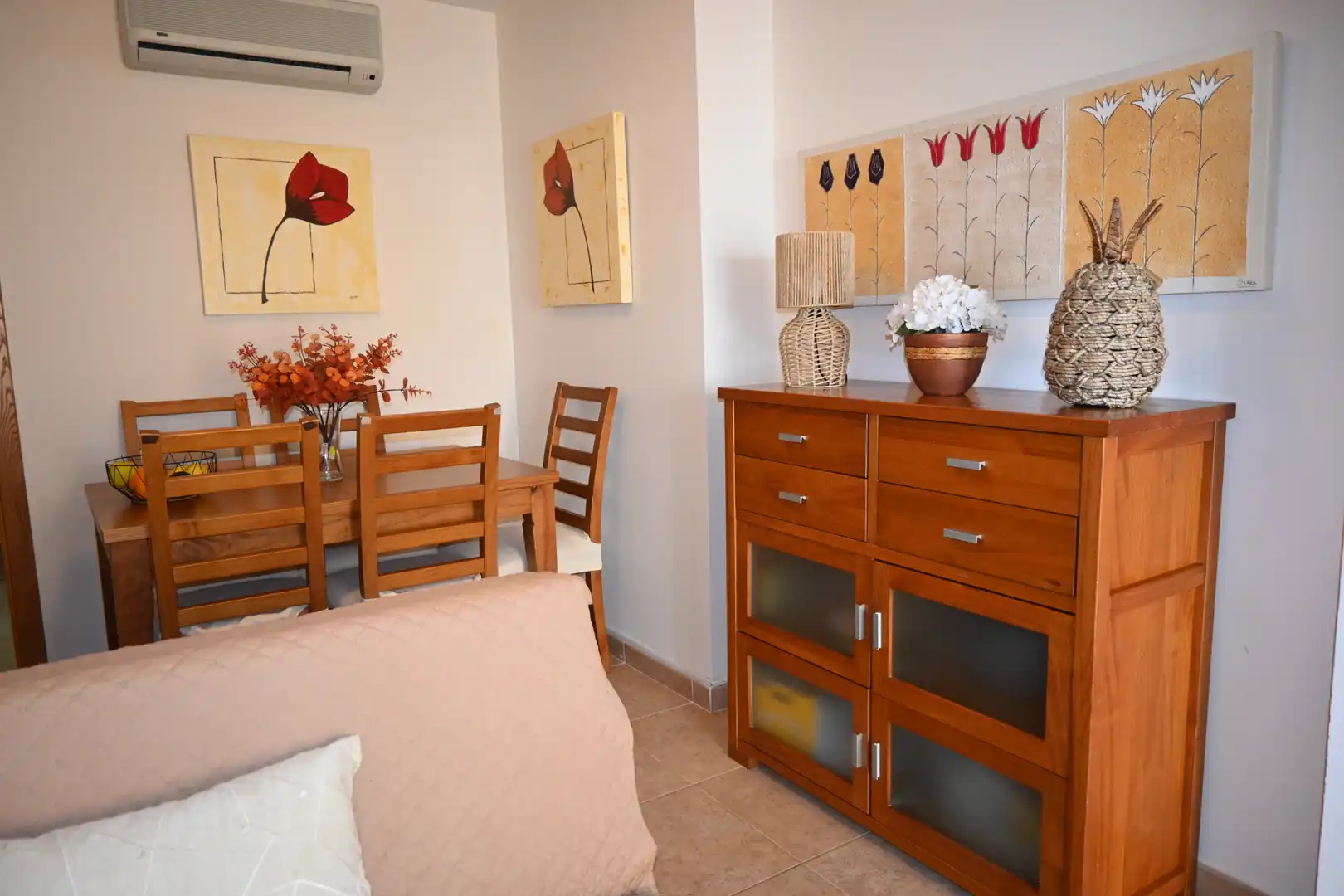 Esszimmer von Wohnungen zum Verkauf in La Manga del Mar Menor mit Klimaanlage, Heizung und Terrasse