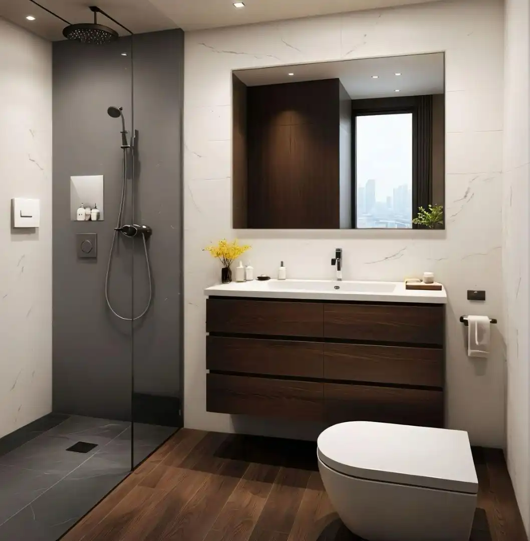 Bathroom of Detached homes for sale in Santa Coloma de Gramenet  with Air Conditioner, Heating and Parquet flooring