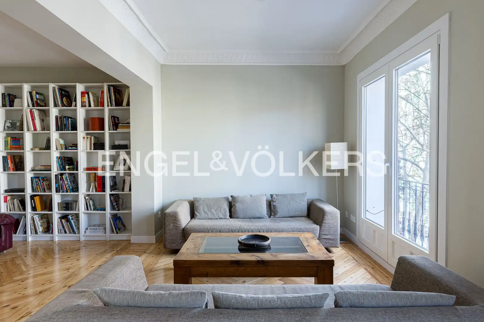 Wohnzimmer von Wohnung zur Miete in Madrid mit Klimaanlage, Heizung und Parkett