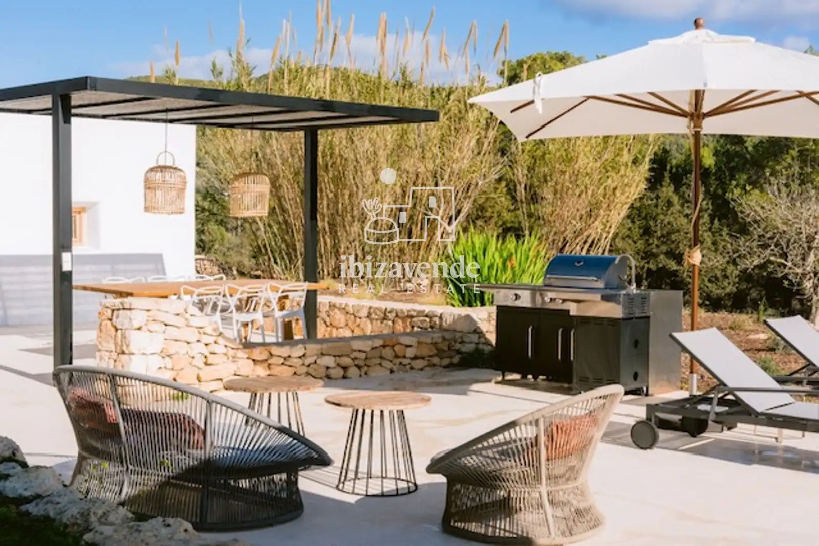 Terraza de Casa o chalet de alquiler en Sant Joan de Labritja con Aire acondicionado, Calefacción y Jardín privado