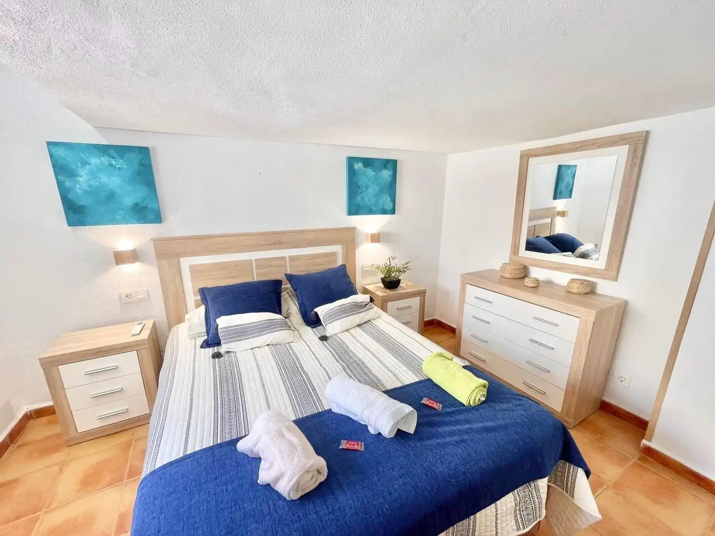 Schlafzimmer von Haus oder Chalet zur Miete in La Manga del Mar Menor mit Klimaanlage, Heizung und Terrasse
