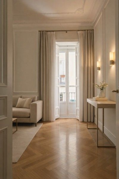 Living room of Flat for sale in  Madrid Capital  with Air Conditioner, Heating and Parquet flooring