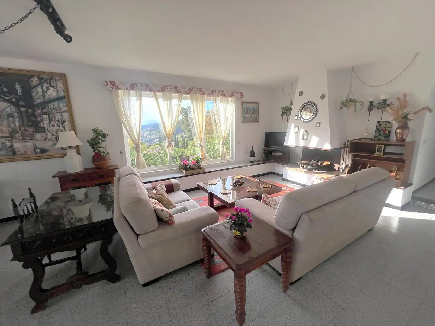 Living room of Houses for rent in Mijas  with Private garden, Terrace and Swimming Pool