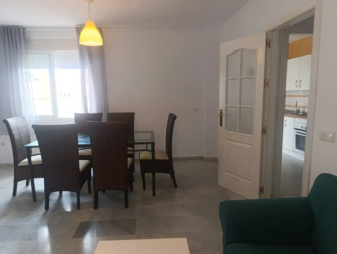 Comedor de Apartamento de alquiler con opción a compra en Málaga con Aire acondicionado, Terraza y Trastero