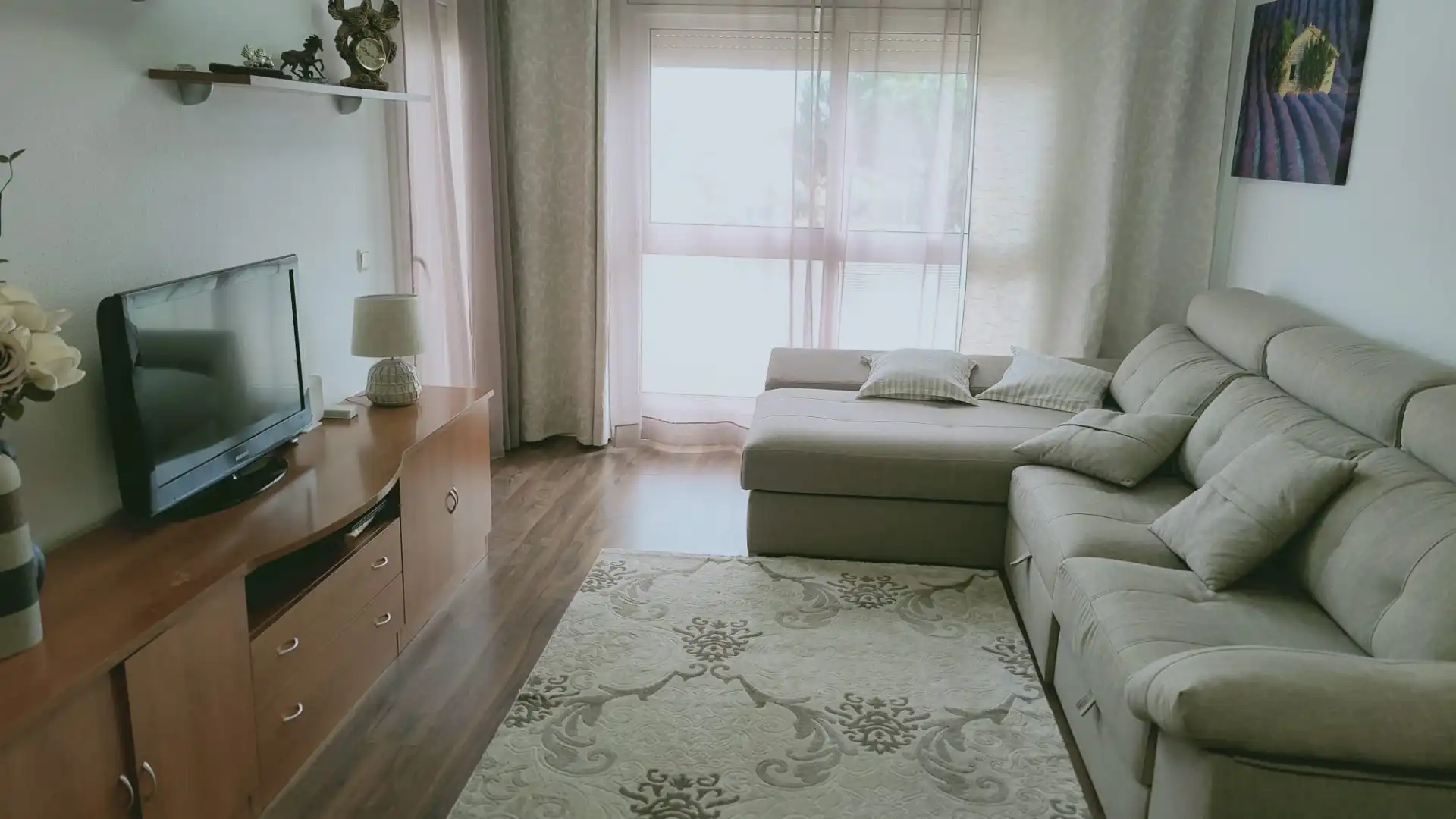 Living room of Flat for sale in Vila-seca  with Heating, Parquet flooring and Furnished