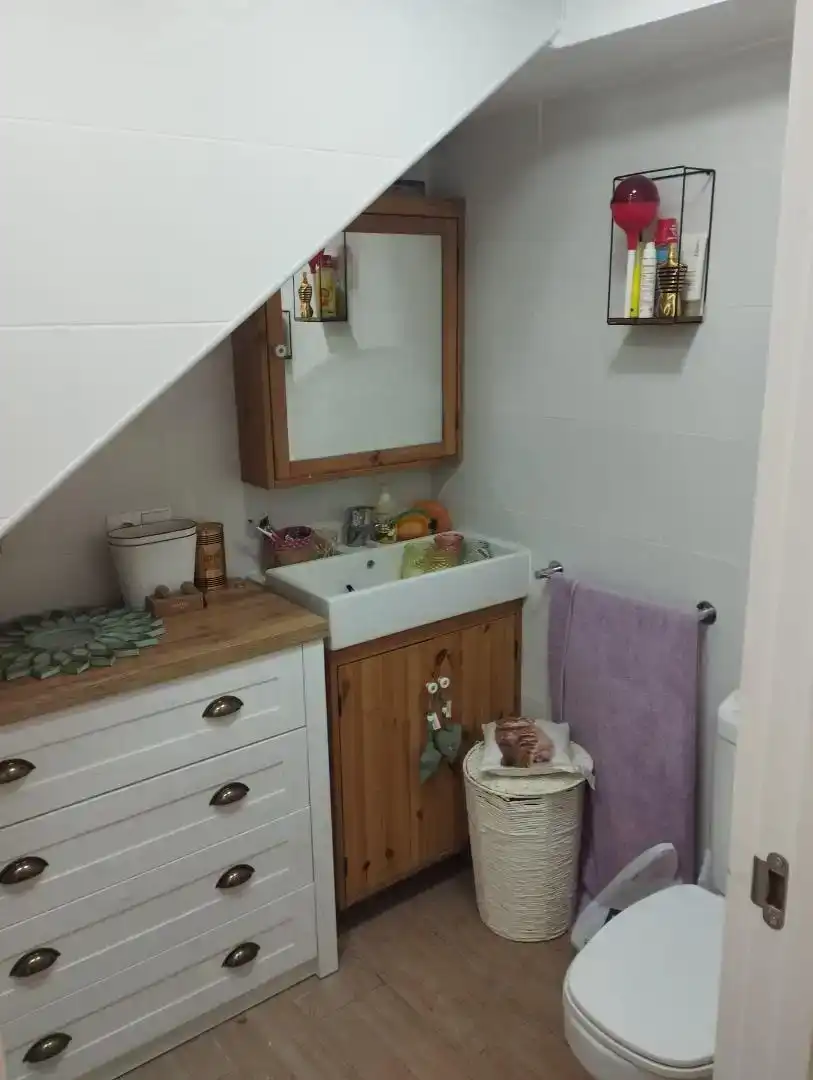 Badezimmer von Wohnungen zur Miete in La Pobla Llarga mit Parkett, Möbliert und Waschmaschine