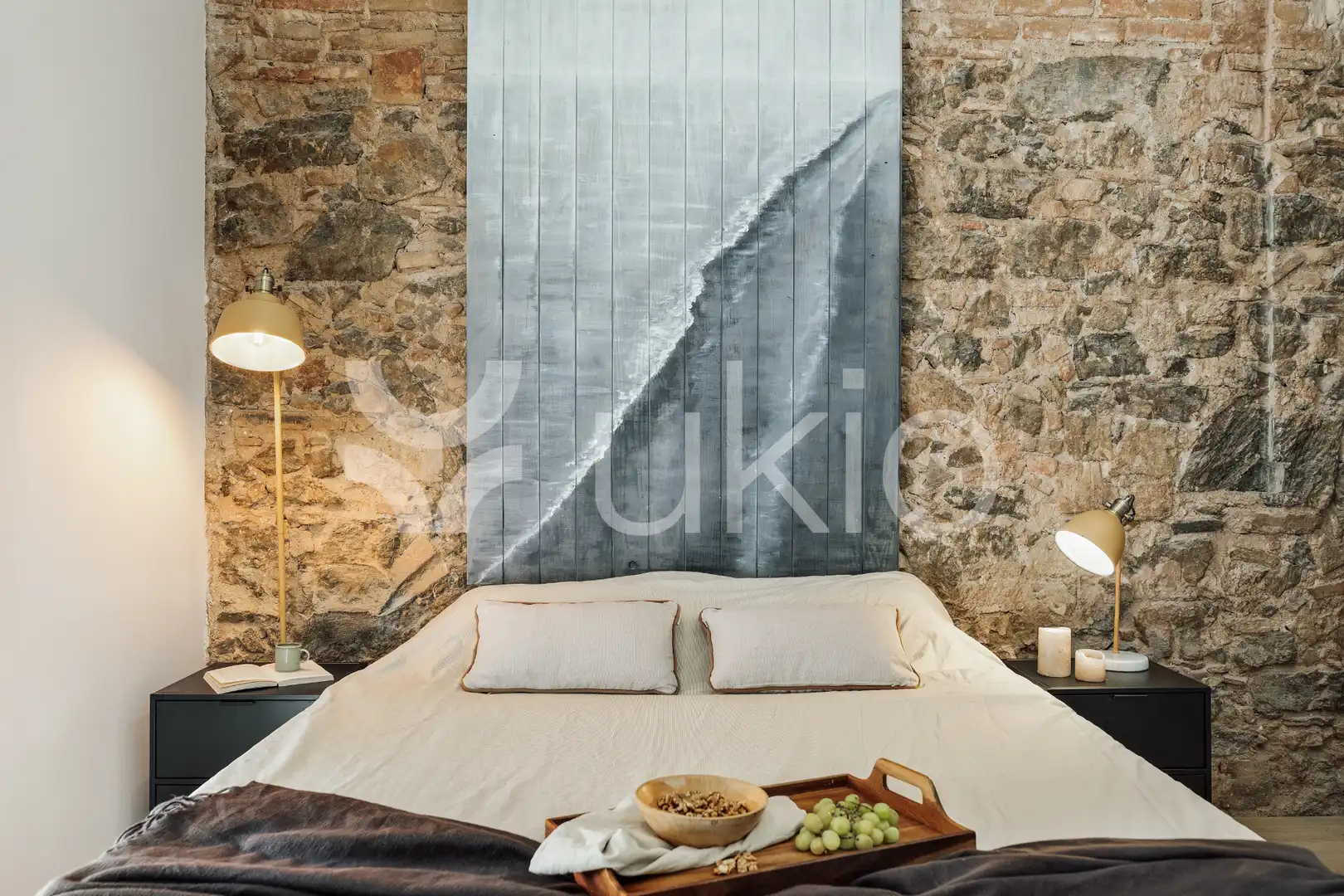 Dormitori de Apartament de lloguer en Barcelona amb Aire condicionat, Moblat i Forn