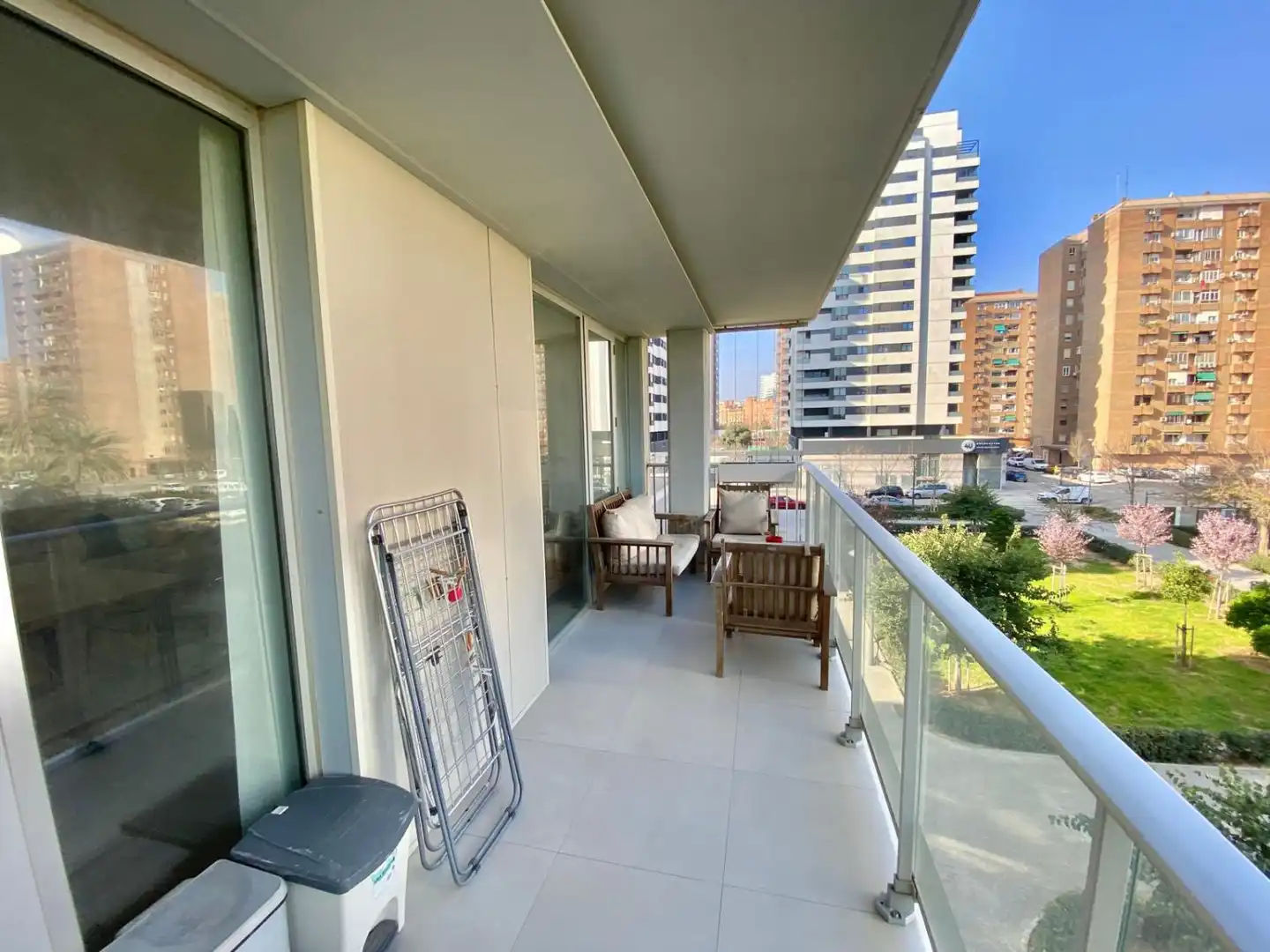 Terrace of Flat for sale in Valencia  with Air Conditioner, Parquet flooring and Storage room