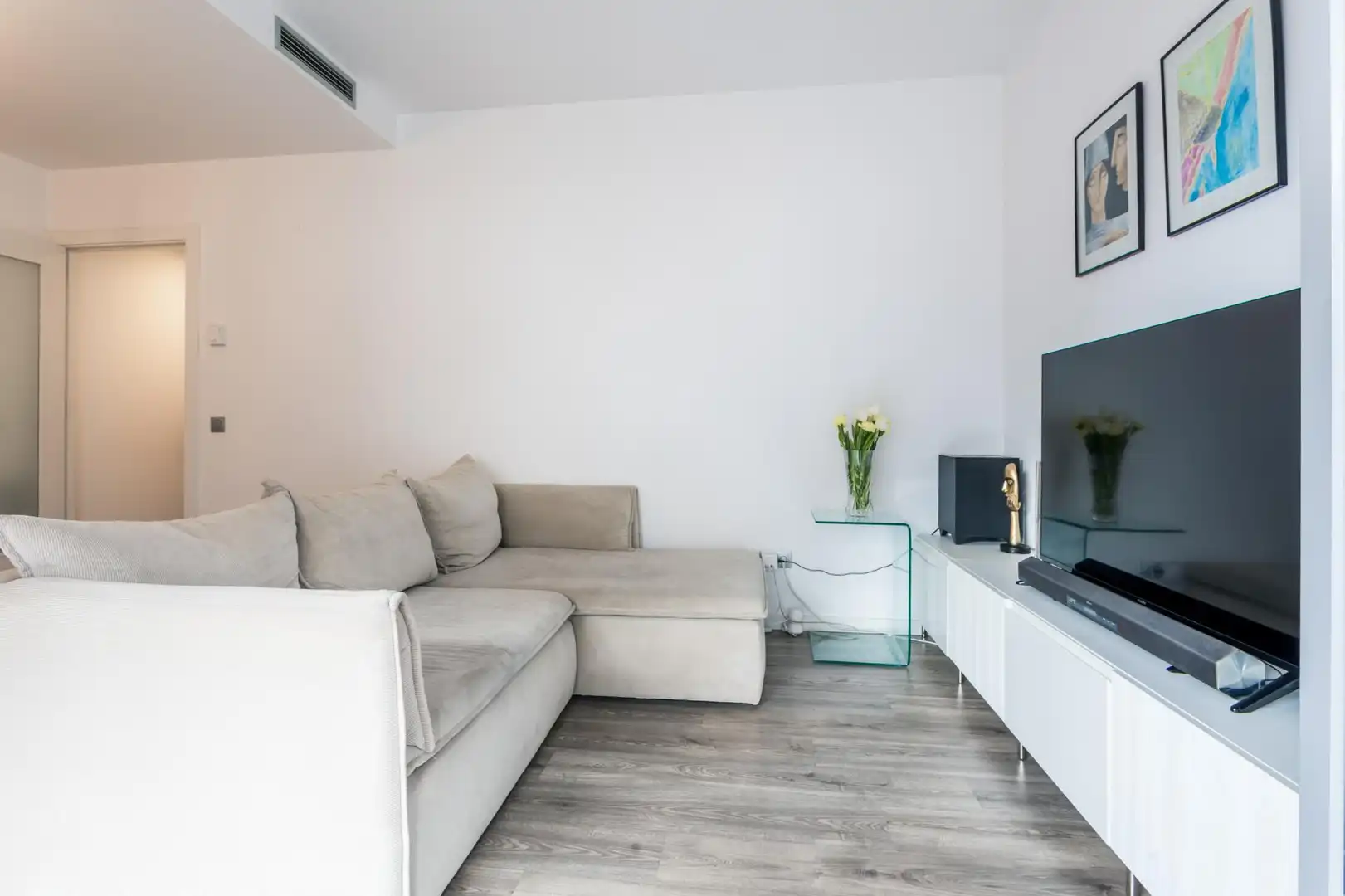 Sala d'estar de Pis en venda en Esplugues de Llobregat amb Calefacció, Parquet i Terrassa