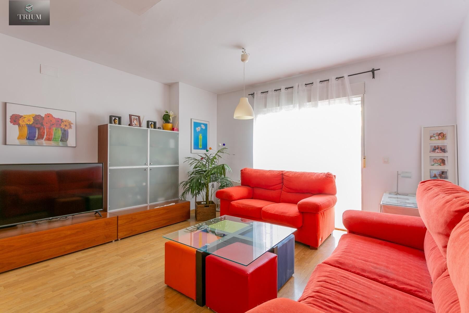 Living room of Single-family semi-detached for sale in Armilla  with Heating, Parquet flooring and Terrace