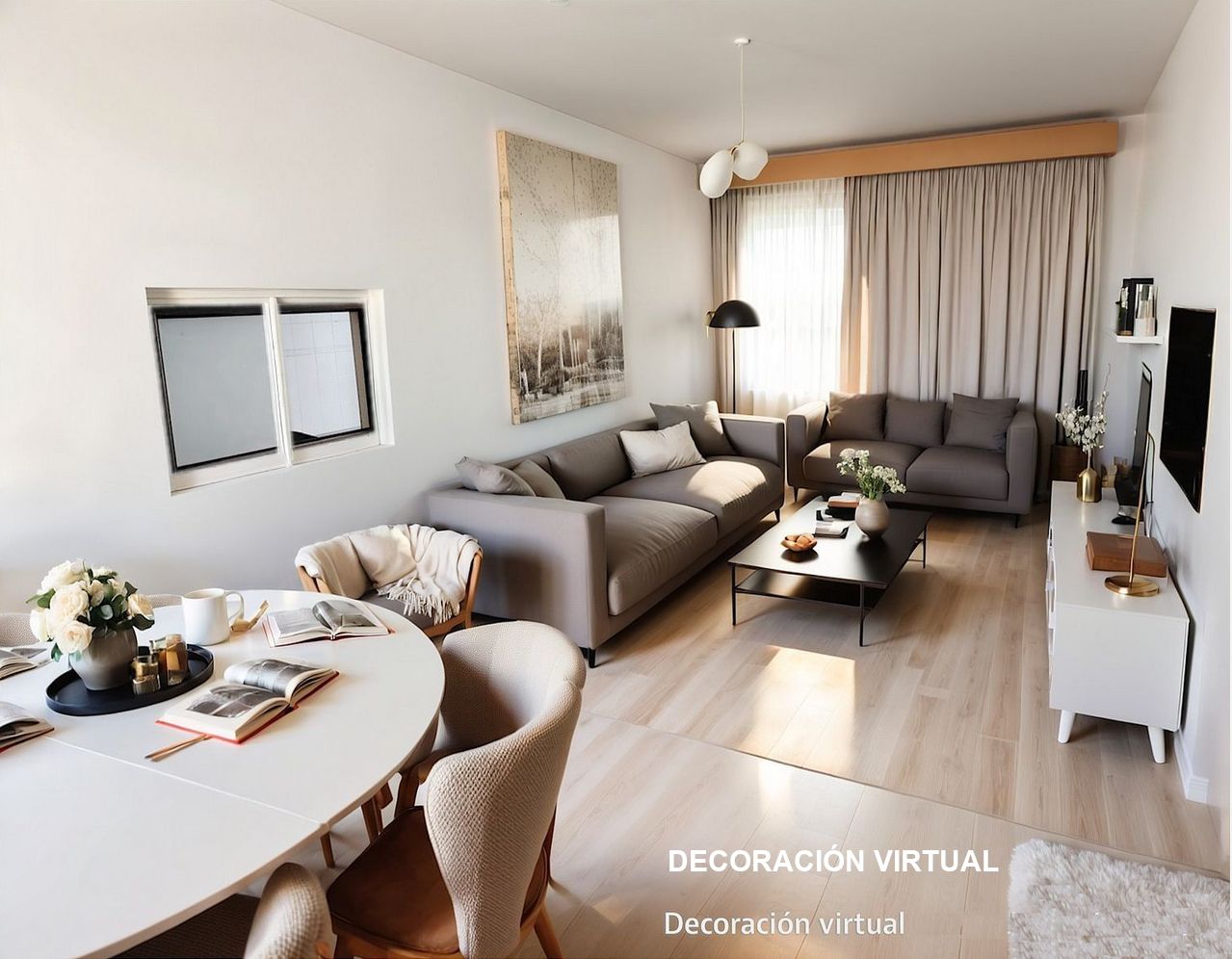 Sala d'estar de Pis en venda en Gijón  amb Calefacció, Parquet i Terrassa