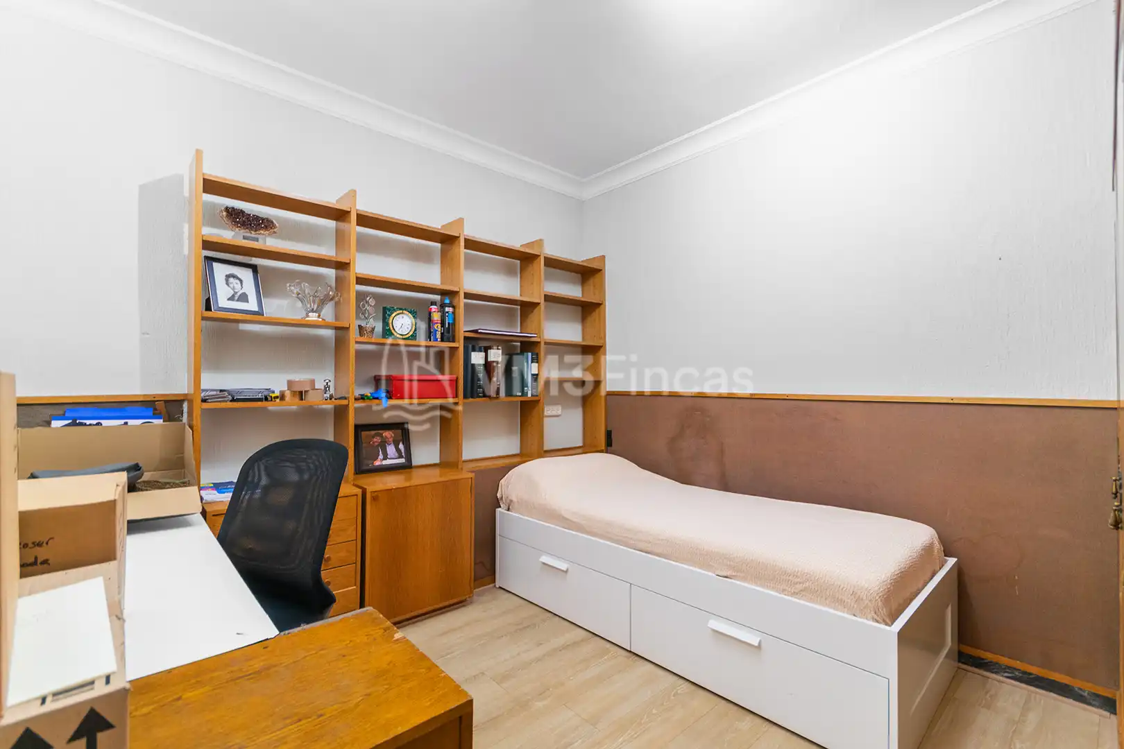 Schlafzimmer von Wohnung zur Miete in Barcelona mit Klimaanlage, Heizung und Parkett