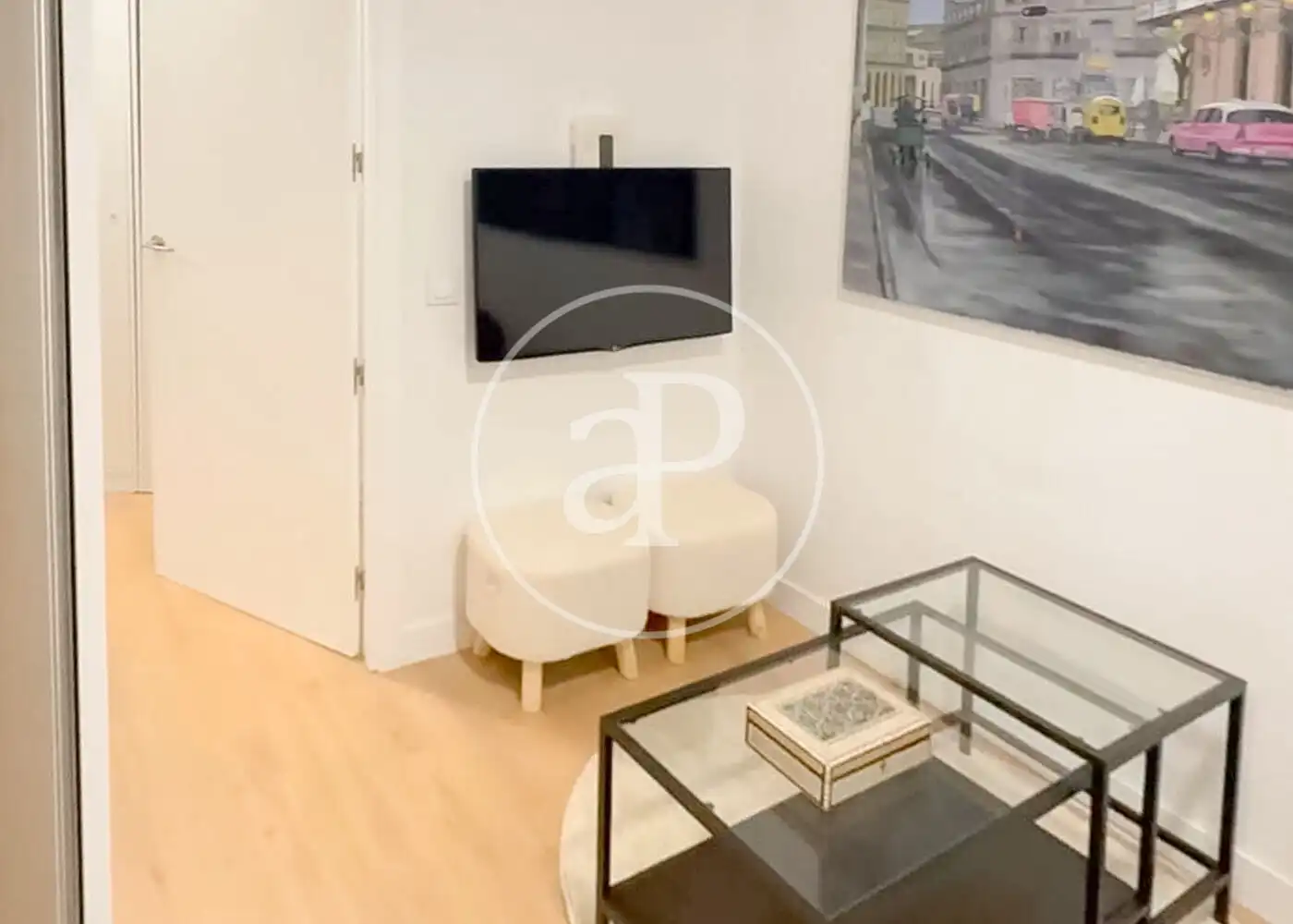 Sala de estar de Piso en venta en  Madrid Capital con Aire acondicionado, Calefacción y Amueblado