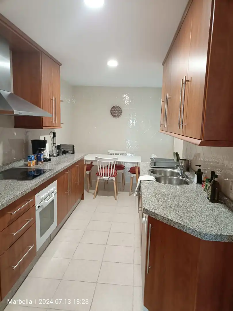 Kitchen of Apartments for rent in Marbella  with Air Conditioner, Heating and Private garden