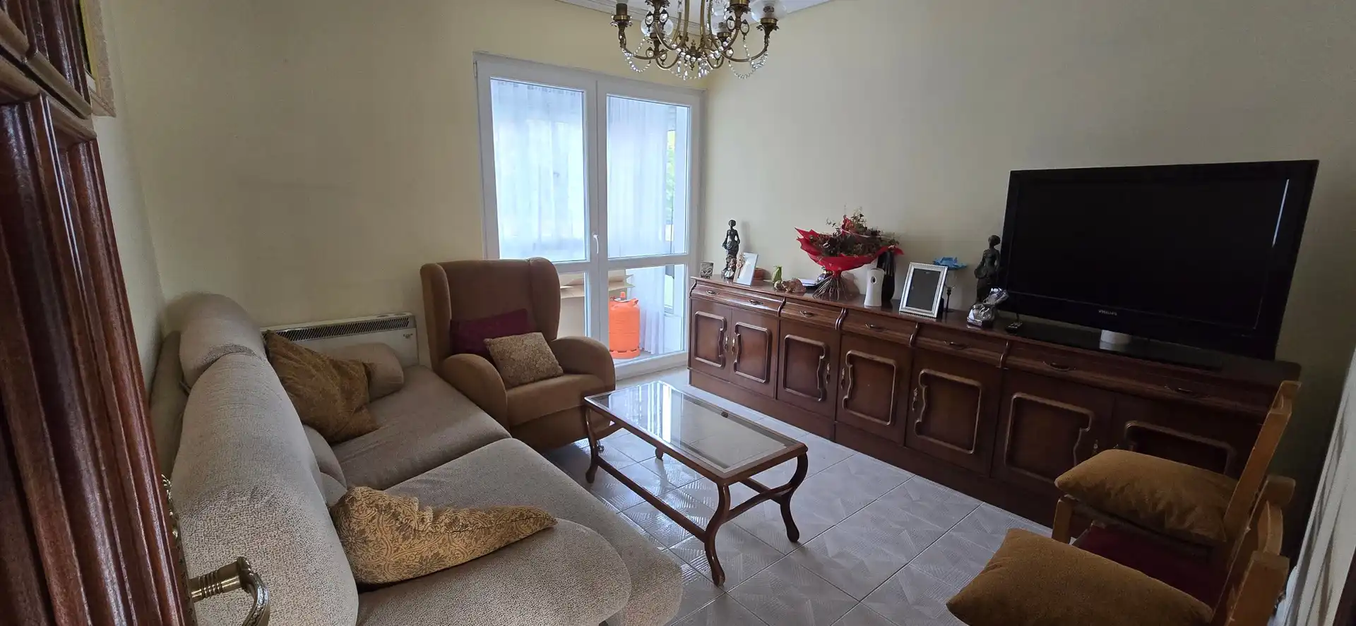 Living room of Flat for sale in Guardo  with Storage room, Furnished and Balcony