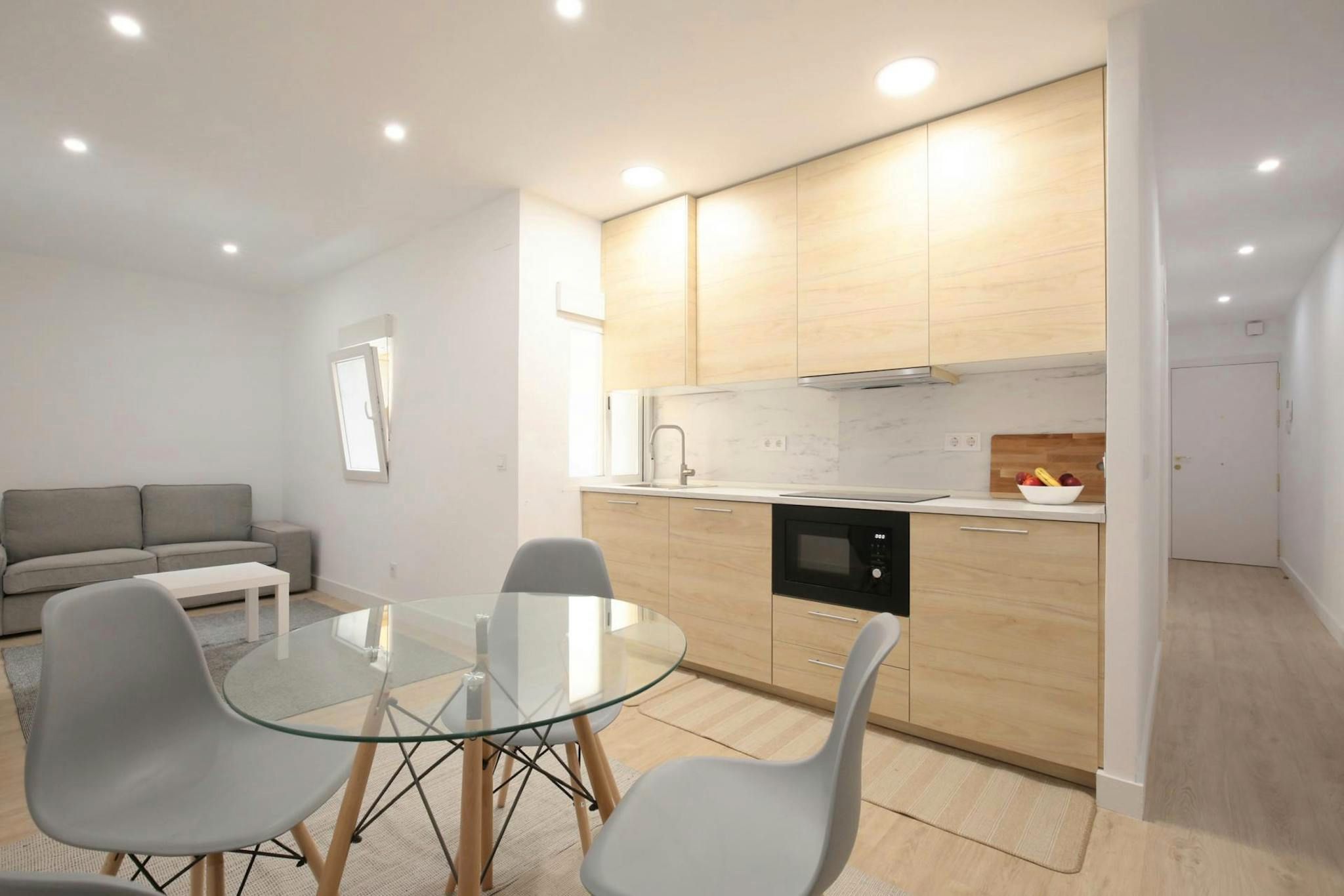 Kitchen of Flat to rent in  Madrid Capital  with Heating, Furnished and Washing machine
