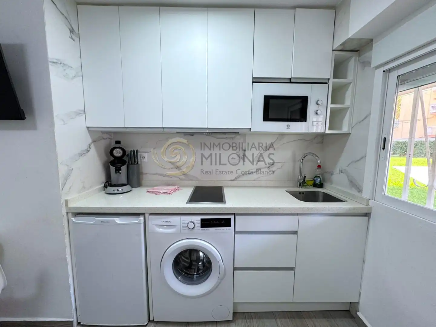 Cocina de Estudio en venta en Benidorm con Aire acondicionado, Jardín privado y Amueblado