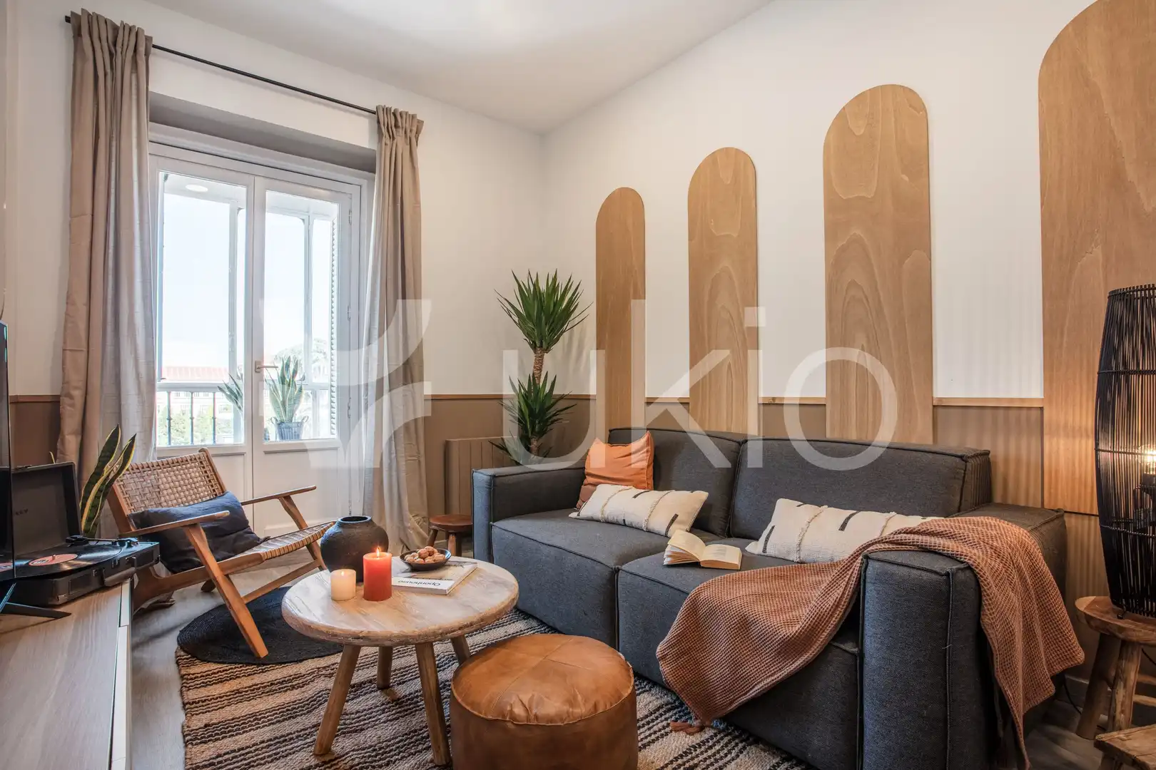 Sala de estar de Apartamento de alquiler en Madrid con Aire acondicionado, Amueblado y Horno