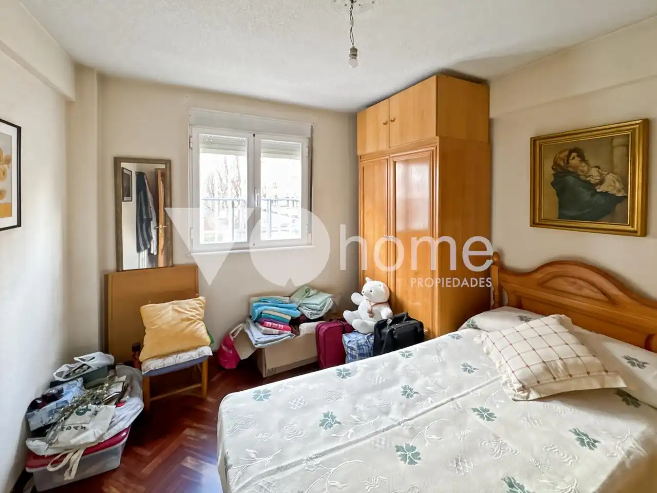 Bedroom of Flat for sale in Madrid  with Heating, Parquet flooring and Balcony
