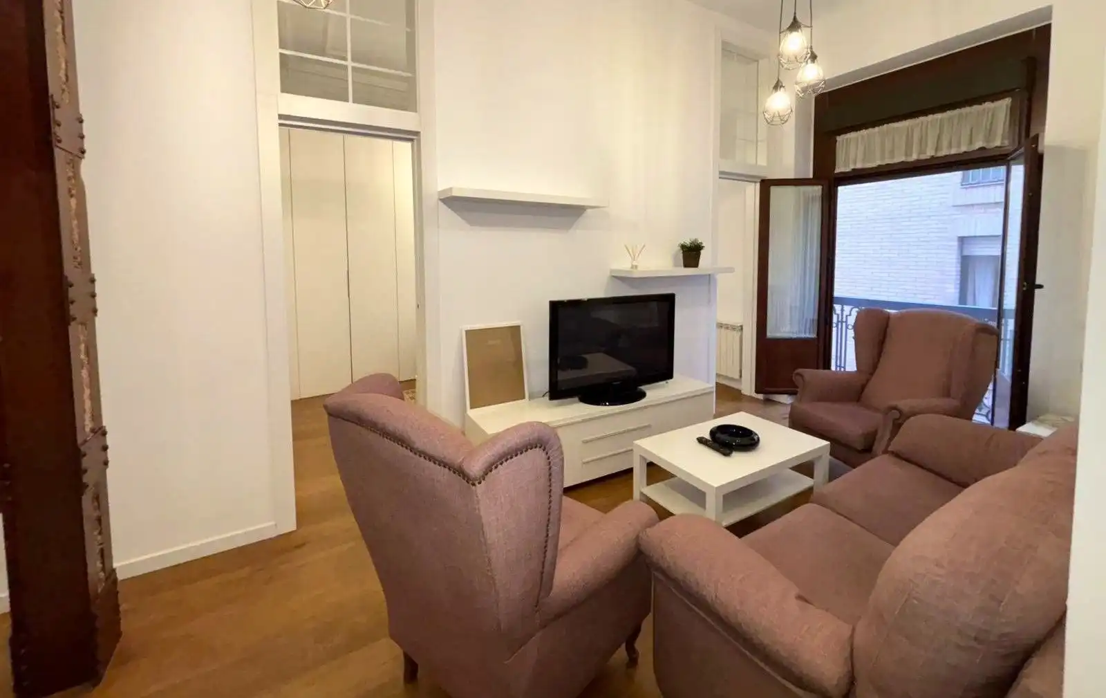 Sala d'estar de Pis de lloguer en  Murcia Capital amb Aire condicionat, Calefacció i Moblat