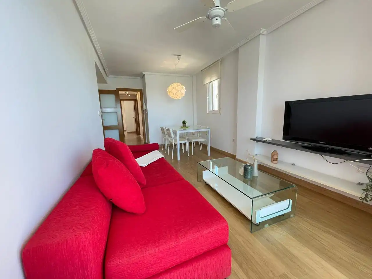 Wohnzimmer von Wohnungen zum Verkauf in La Manga del Mar Menor mit Heizung, Parkett und Terrasse