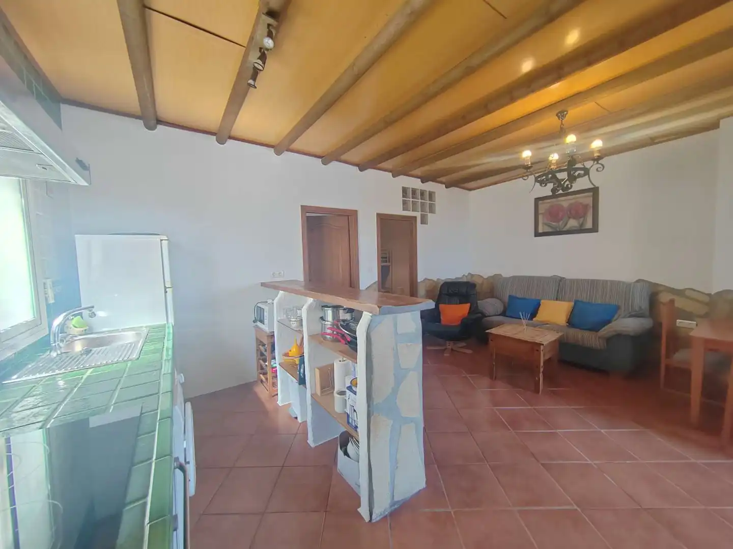 Sala de estar de Apartamento de alquiler en Cómpeta con Aire acondicionado y Amueblado