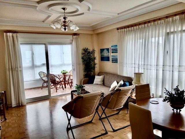 Living room of Flat to rent in Castrillón  with Heating, Parquet flooring and Terrace