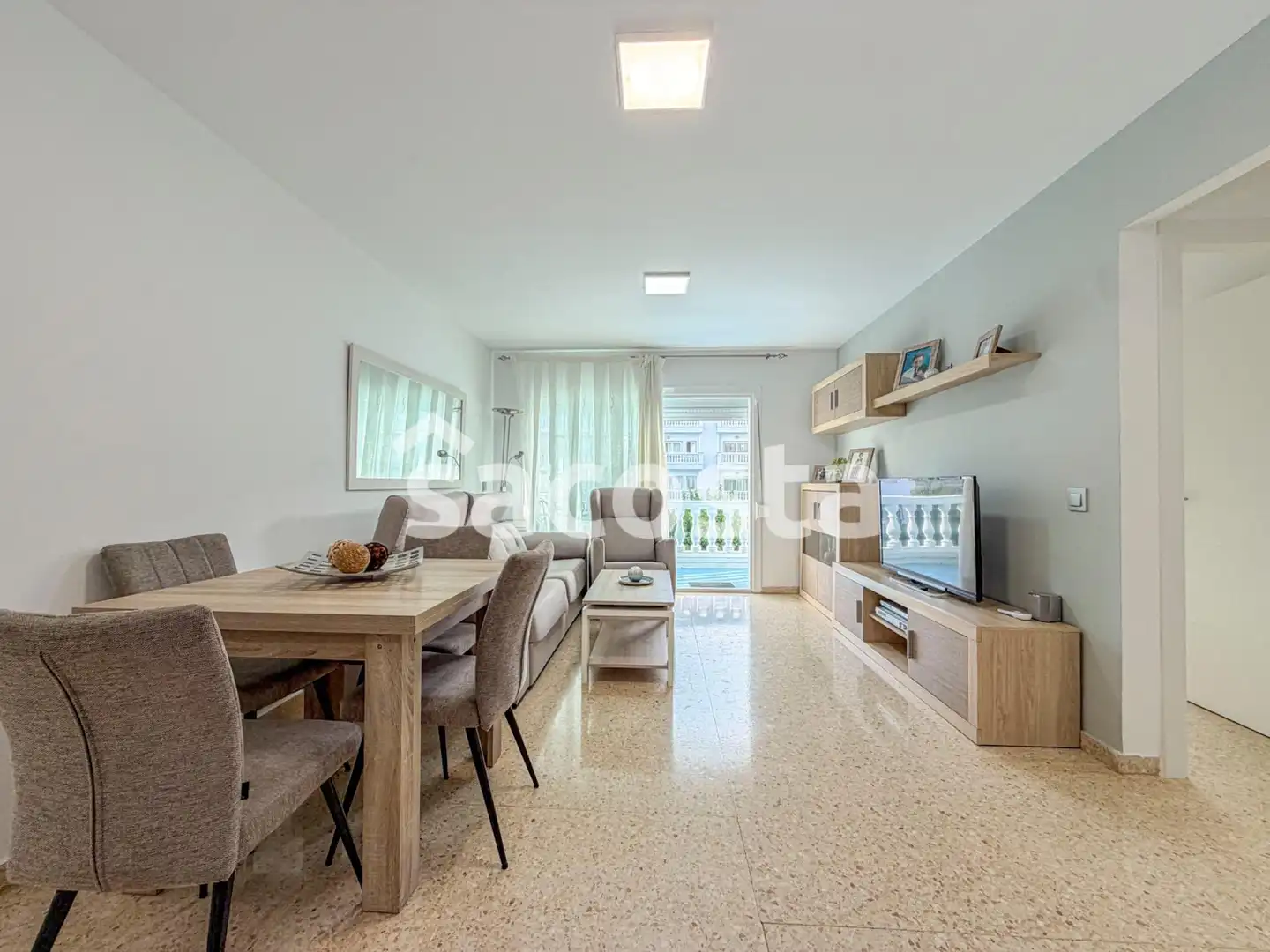 Wohnzimmer von Wohnung zum Verkauf in Blanes mit Klimaanlage, Heizung und Terrasse
