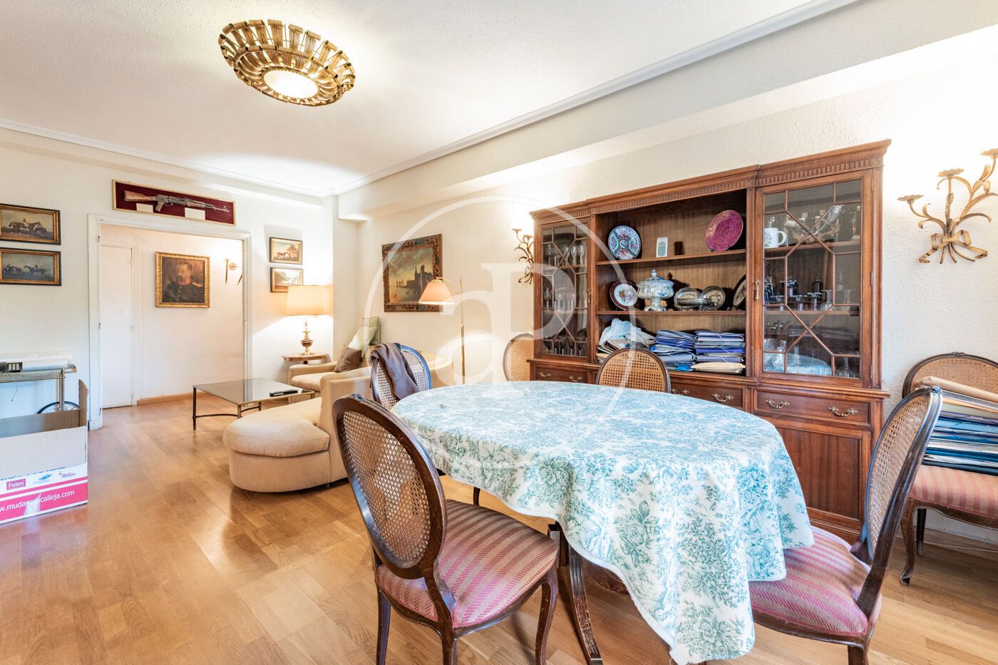 Dining room of Flat for sale in  Madrid Capital  with Air Conditioner, Heating and Private garden