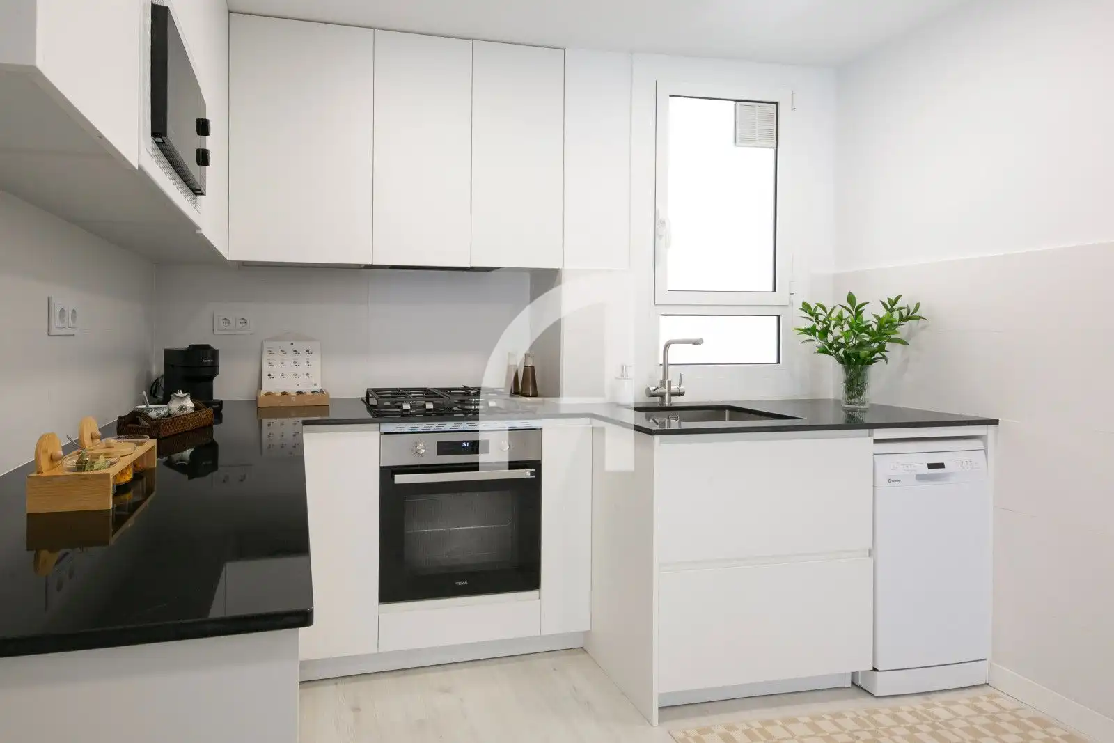 Küche von Wohnung zur Miete in Barcelona mit Klimaanlage, Heizung und Parkett
