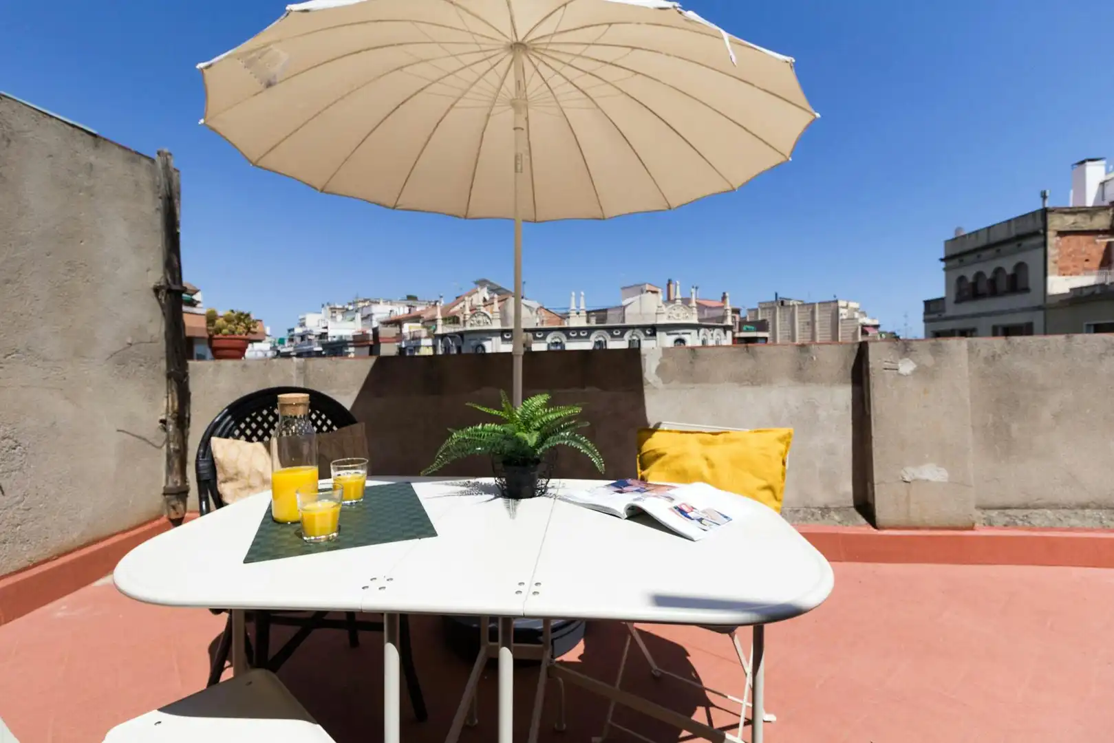 Terrace of Flat for rent in Barcelona  with Air Conditioner, Heating and Furnished