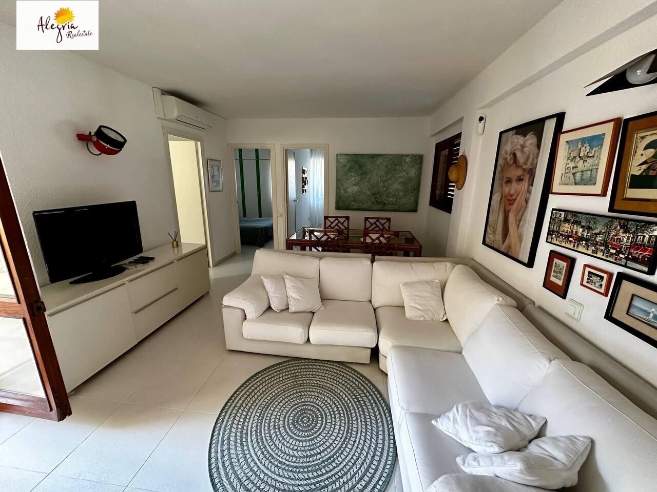 Living room of Apartment to rent in  Valencia Capital  with Air Conditioner, Private garden and Terrace