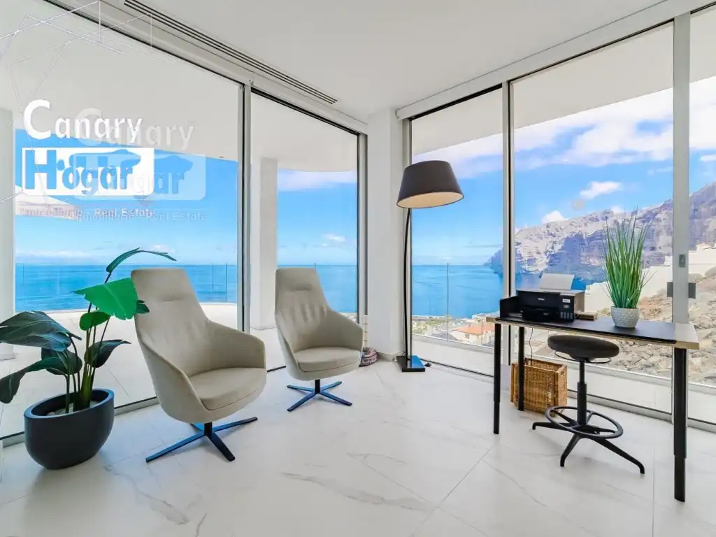 Sala de estar de Ático en venta en Santiago del Teide con Jardín privado y Piscina