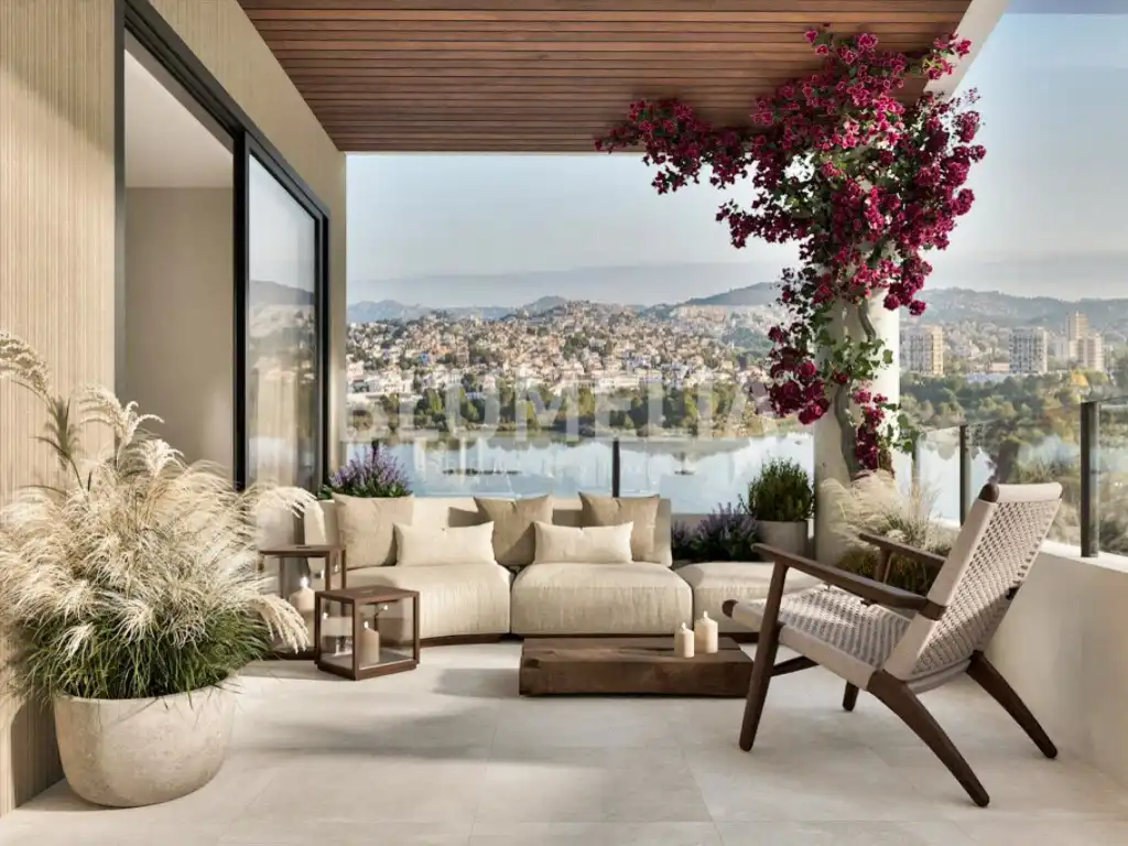 Terraza de Apartamento en venta en Calpe / Calp con Aire acondicionado, Calefacción y Jardín privado