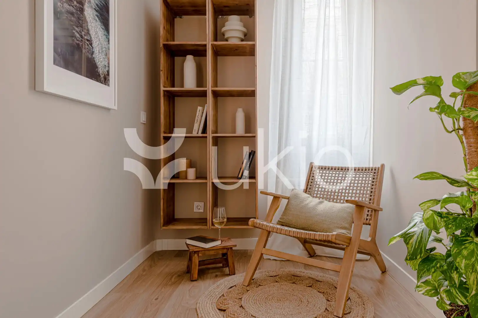 Sala de estar de Apartamento de alquiler en Madrid con Aire acondicionado, Calefacción y Terraza