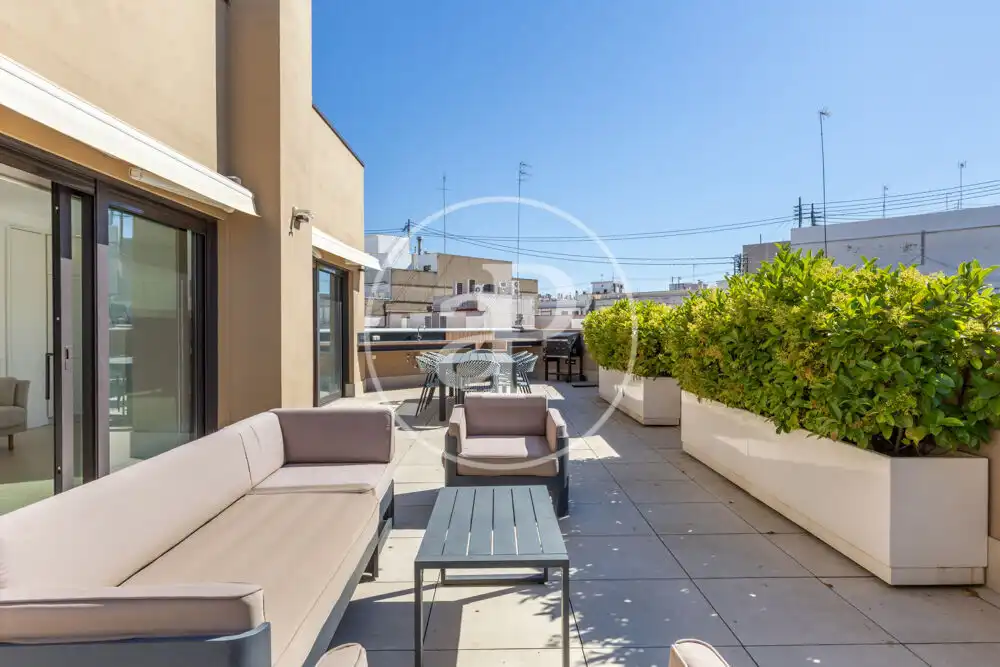 Terrace of Attic for rent in Valencia  with Air Conditioner, Heating and Terrace
