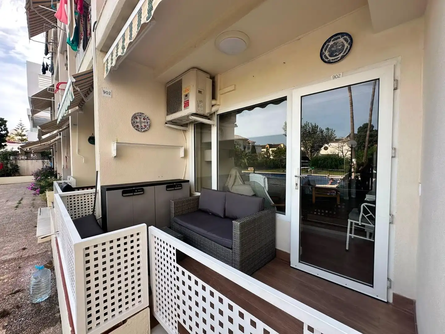 Terraza de Estudio de alquiler en Torremolinos con Aire acondicionado, Jardín privado y Terraza