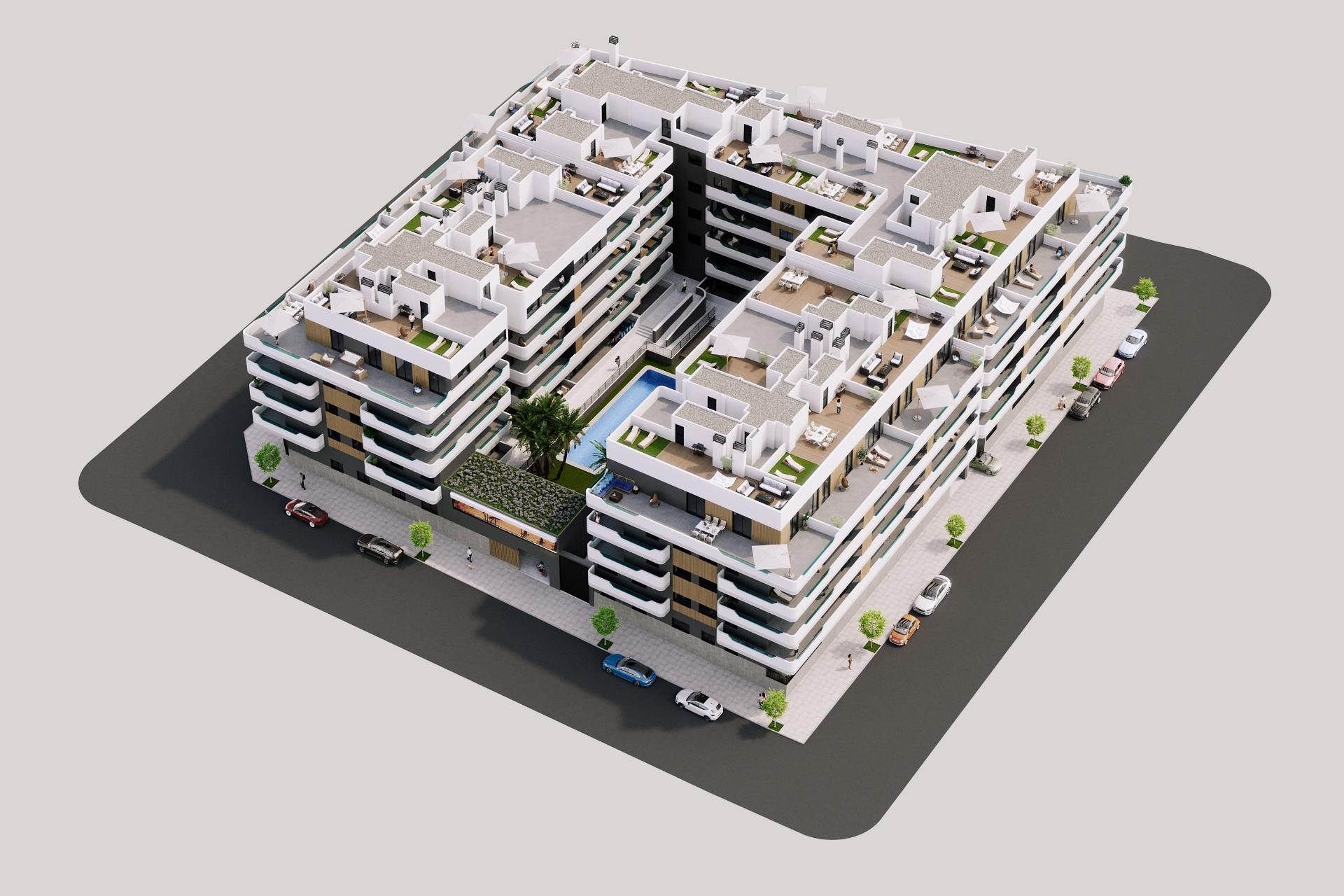 Vista exterior de Planta baixa en venda en Santa Pola amb Jardí privat, Terrassa i Piscina comunitària