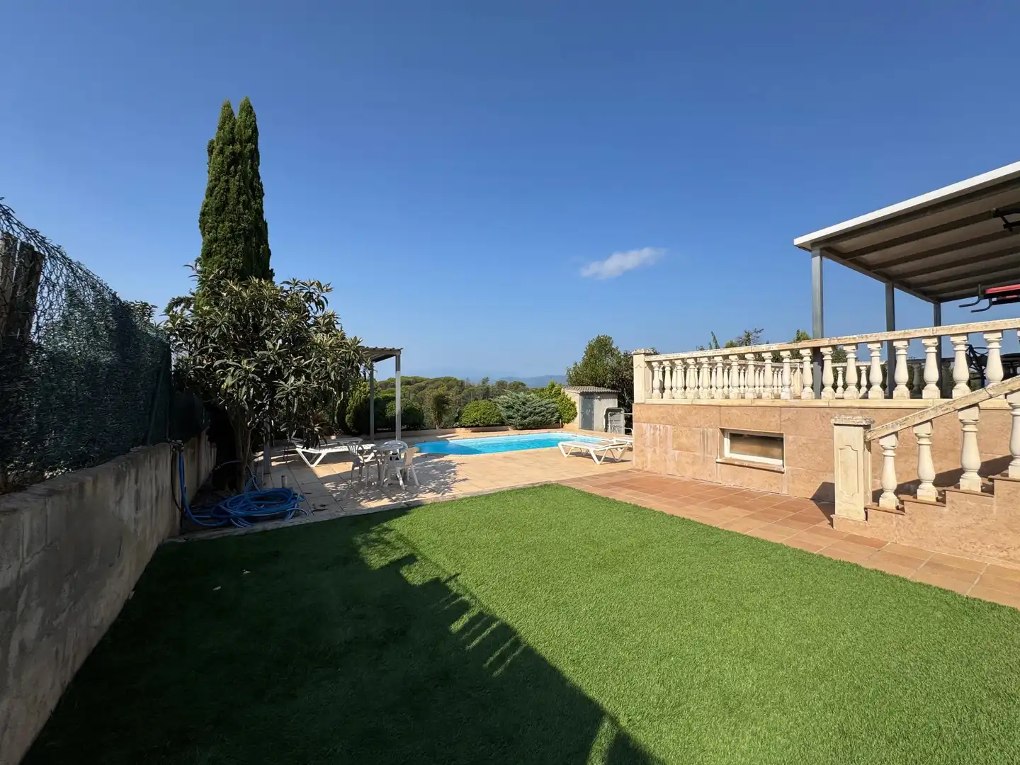 Swimming pool of Houses for sale in Caldes de Malavella  with Air Conditioner, Terrace and Swimming Pool