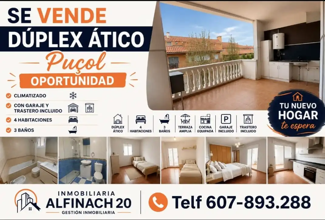 Vista exterior de Àtic en venda en Puçol amb Aire condicionat, Terrassa i Traster