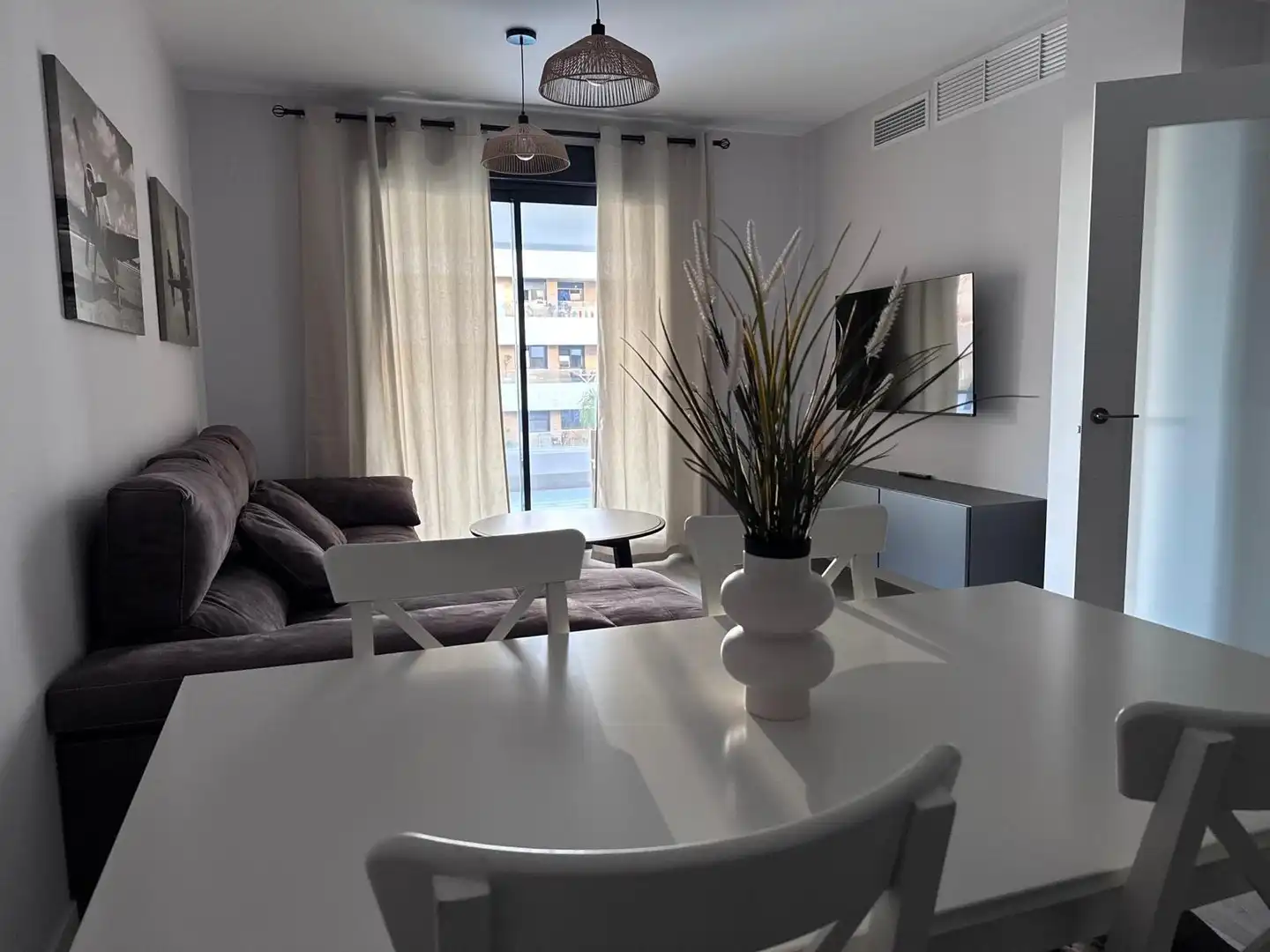 Wohnzimmer von Wohnung zur Miete in Jerez de la Frontera mit Klimaanlage, Heizung und Privatgarten