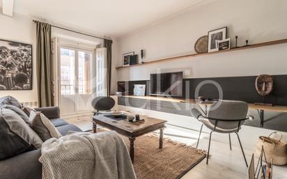 Living room of Apartment to rent in  Madrid Capital  with Air Conditioner and Balcony