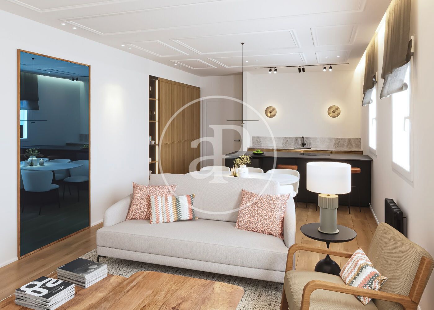 Sala de estar de Piso en venta en  Madrid Capital con Aire acondicionado y Calefacción