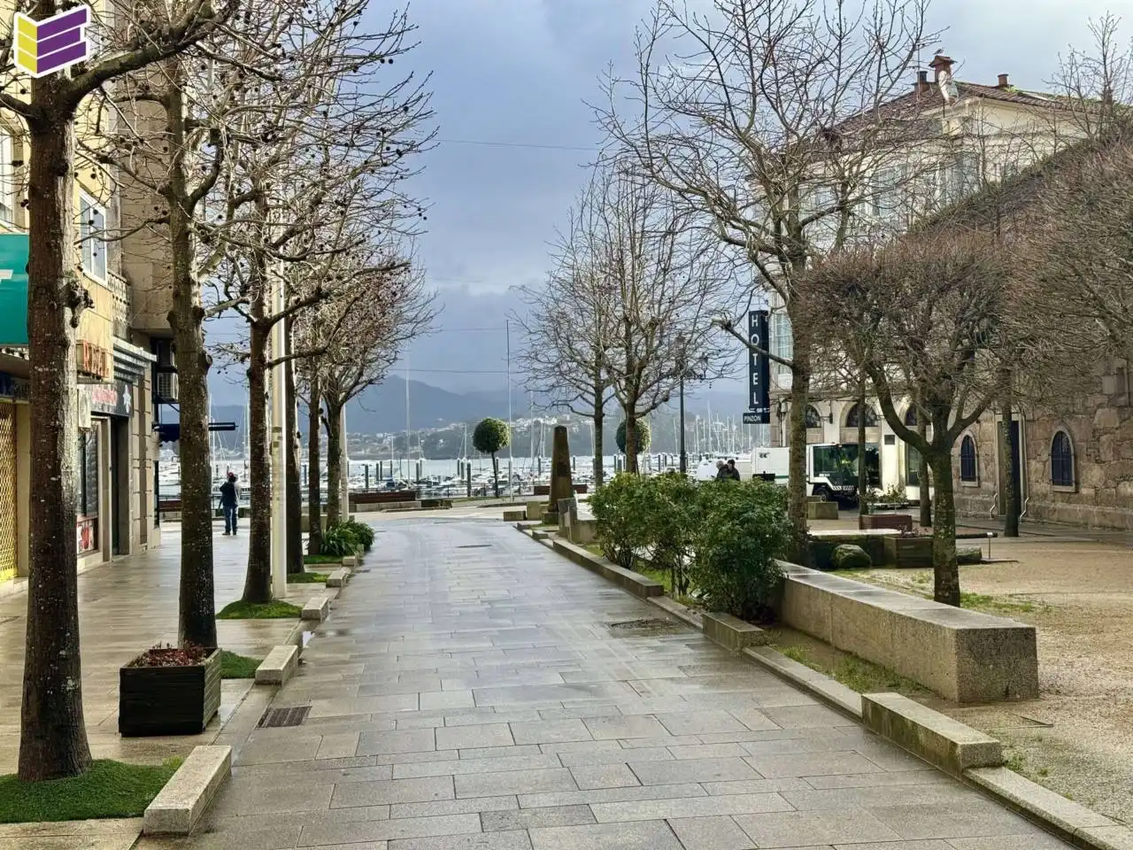 Vista exterior de Piso en venta en Baiona con Calefacción, Parquet y Amueblado