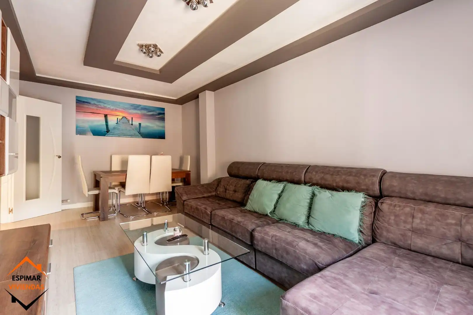 Sala de estar de Casa adosada en venta en Pedrola con Aire acondicionado, Jardín privado y Parquet