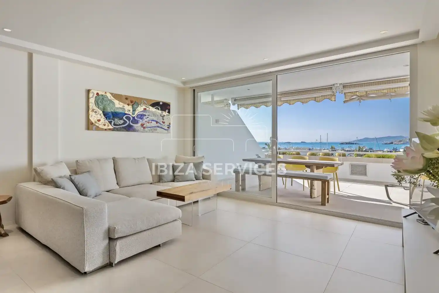 Living room of Flat for rent in Eivissa  with Air Conditioner and Swimming Pool